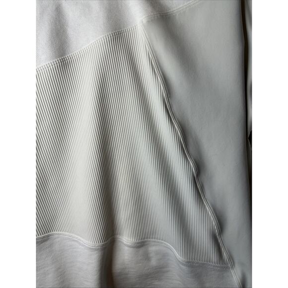 Luluemon Perfect Oversized Crewneck Sweatshirt Pullover Size 14 Patchwork Cream - Picture 2 of 4